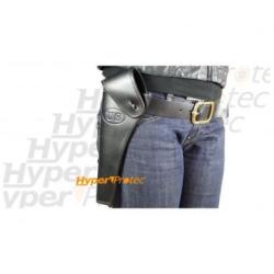 Holster cuir noir de country pour gaucher - 1 poche