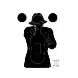 Cible de tir silhouette humaine 50x70 cm Police