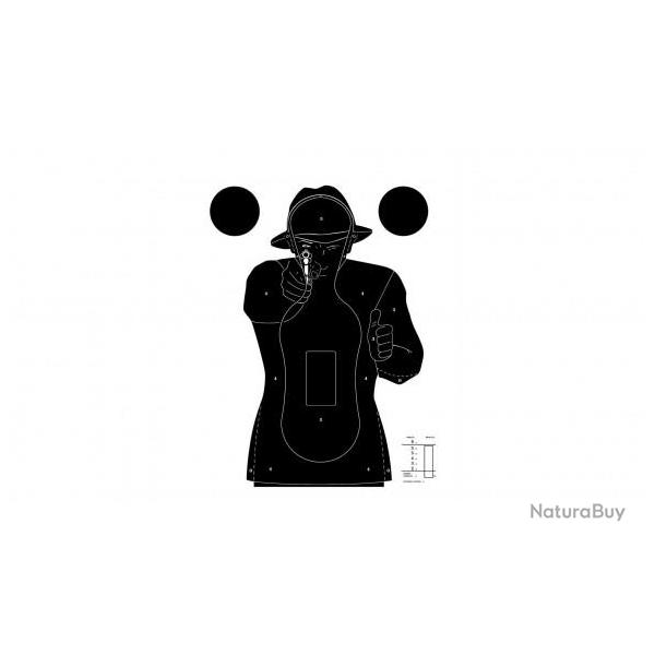 Cible de tir silhouette humaine 50x70 cm Police