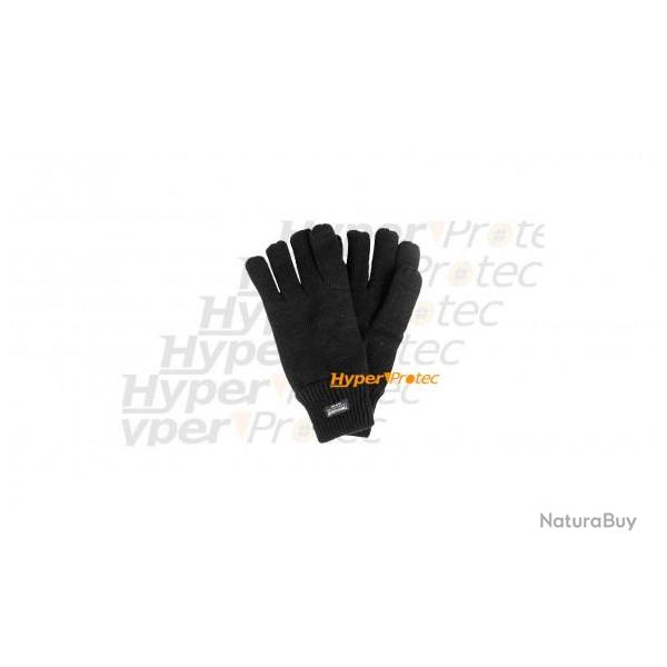 Gants noirs extensibles Thinsulate - taille moyenne 8 � 10