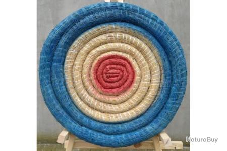Cible De Tir à L'arc En Paille épaisse – 80 X 12 Cm, Peinture Rouge Et Bleue