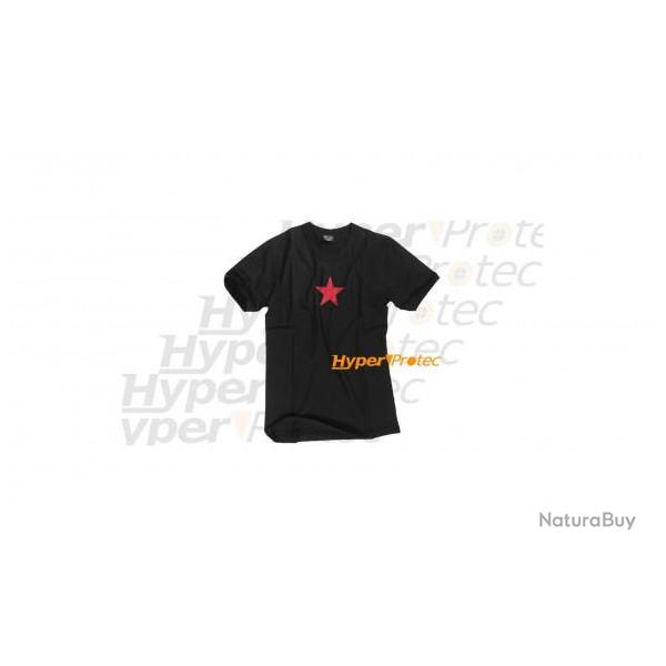 Tee-shirt Noir Etoile rouge - Taille XL