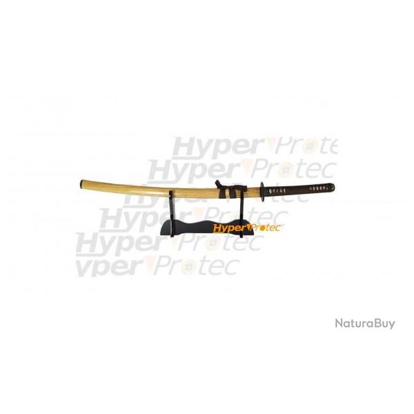 Katana Saya en bois laqu + coffret bois - Lame Maru 102 cm