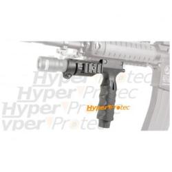 Poign&eacute;e grip noire pour fixer une lampe &agrave; mettre sur rail 22 mm