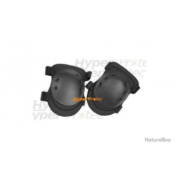 Kit de 2 genouillres noires - pour airsoft et paintball