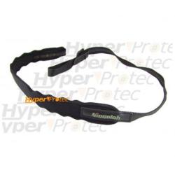 Bretelle de fusil Niggeloh n&eacute;opr&egrave;ne noire attaches rapides