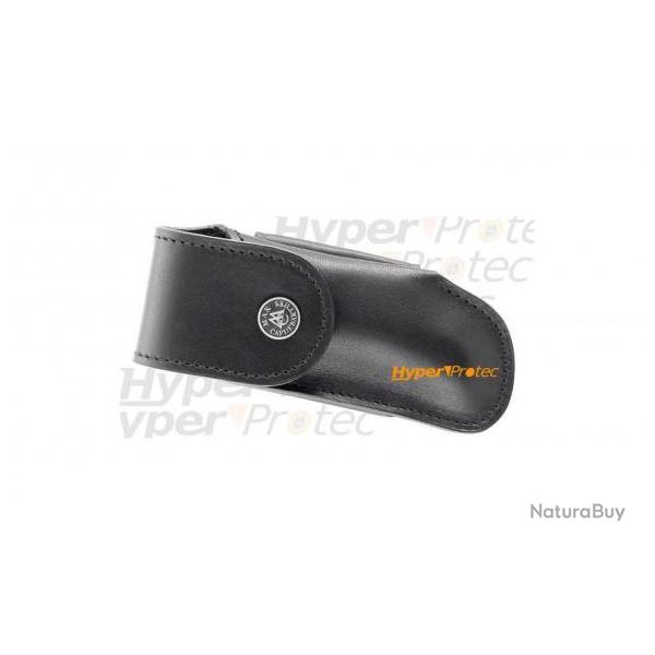 Etui en cuir noir Max Capdebarthes 12 cm