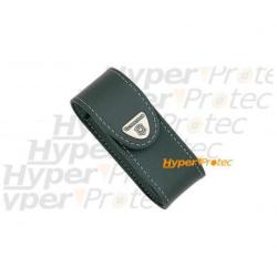 Etui en cuir noir &agrave; scratch pour couteau Victorinox - 91 mm