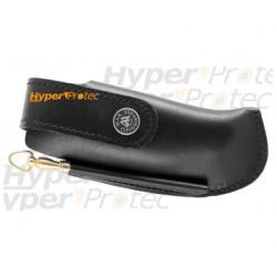 Etui en cuir noir avec fusil Max Capdebarthes