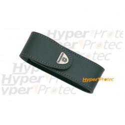 Etui en cuir noir &agrave; scratch pour couteau Victorinox - 13 cm