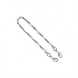 Cha&icirc;ne gourmette forte avec double mousqueton - 48 cm