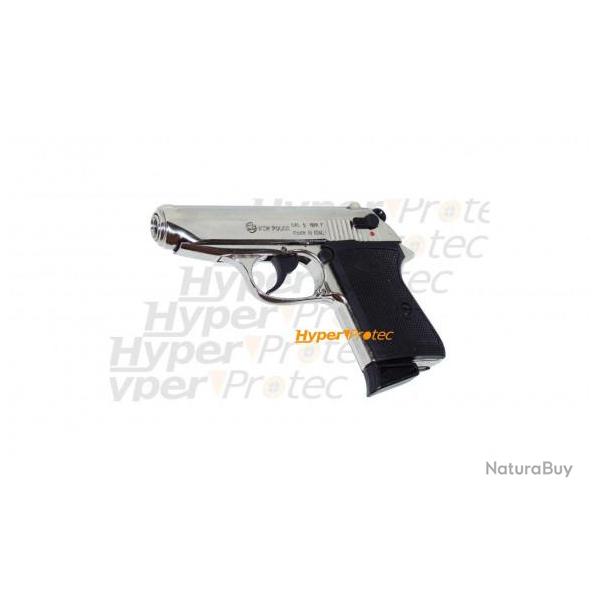 Pistolet Alarme Bruni New Police Chrome