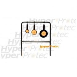 Cible de tir 3 objectifs de diam&egrave;tres diff&eacute;rents pour .22 LR