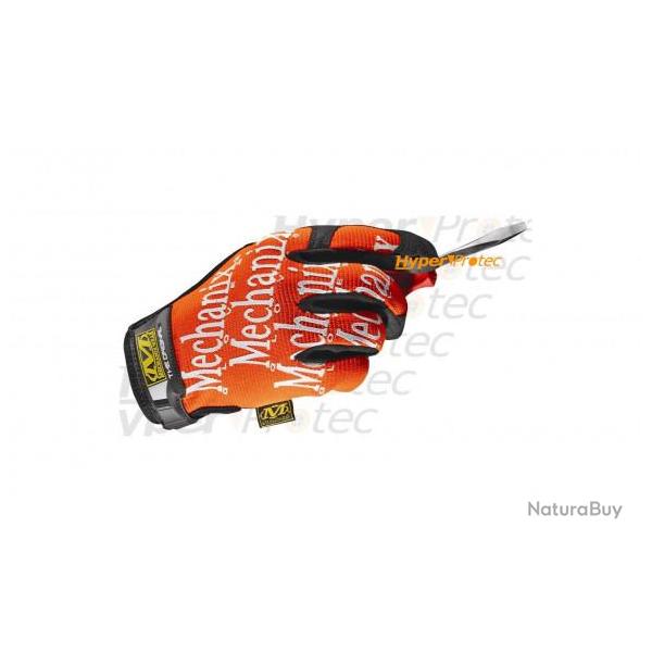 Gants Mechanix Original - Orange �criture blanche - XXL