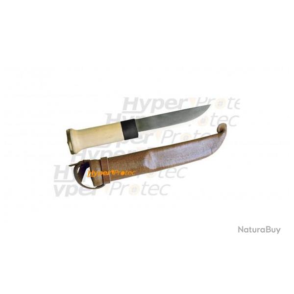 Couteau poignard de chasse basique manche en bois Lapon Court