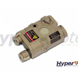 Bloc AN/PEQ avec pointeur laser G&G - Tan