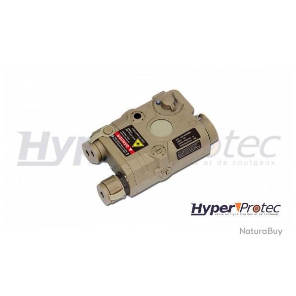 Bloc AN/PEQ avec pointeur laser G&G - Tan