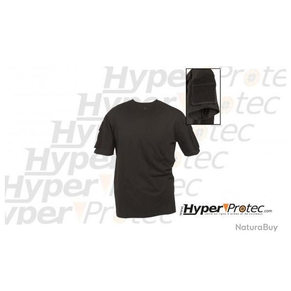 tee shirt noir pas cher coupe tactique avec poches discr�tes sur manche
