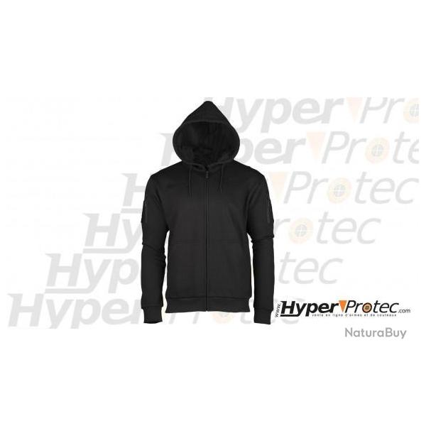 Sweat shirt tactique avec capuche noir, tailles aux choix - XXL