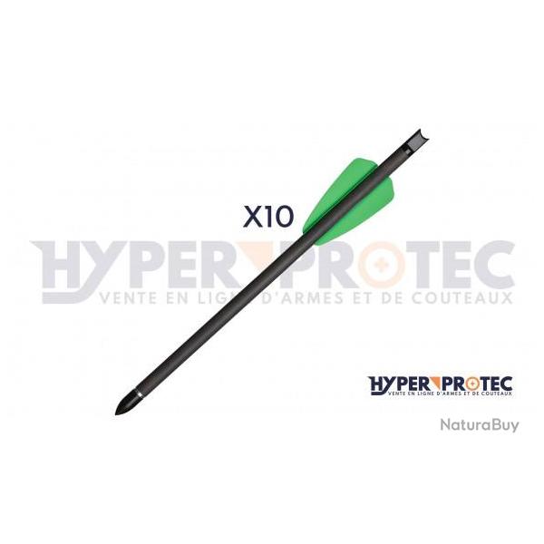 lot de 10 Carreaux Carbone 7,5" Pour Arbal�te EK Corba - Vert