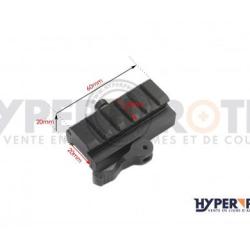 HyperAcces Rehausse Rapide de Rail Picatnny - 6 cm