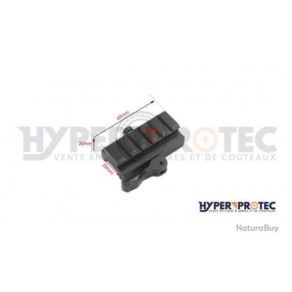 HyperAcces Rehausse Rapide de Rail Picatnny - 6 cm