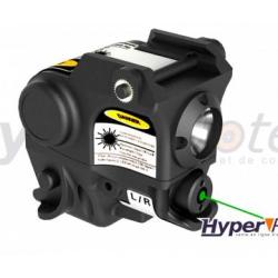 Lampe &agrave; Led et Viseur Laser X Speed LS-CL1 - Vert