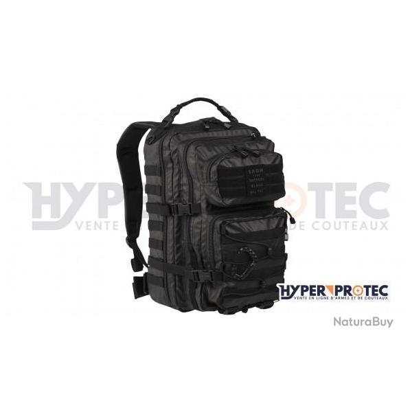 MilTec US Assault Tactical Black - Sac � Dos Tactique - L