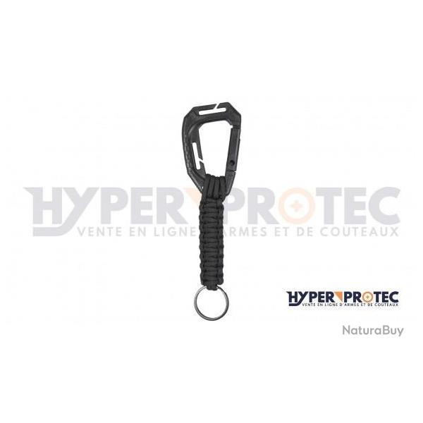 Porte Cl� Paracorde Avec Mousqueton - Noir