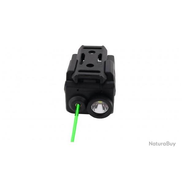 Lampe � Led 450 Lumens Strobo et Viseur Laser Rouge ou Vert Hyper Access Socom - Vert