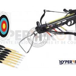 Pack Complet Pistolet Arbal&egrave;te Alu 50 livres avec cible