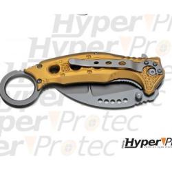 Karambit Magnum Black Scorpion avec manche dor&eacute;