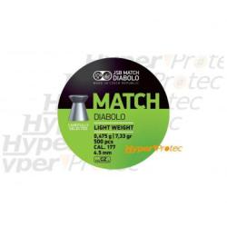 Plomb 4.5 mm JSB Match Diabolo Light Weight - 4.50 mm