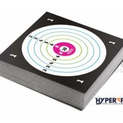 100 cibles carton en couleur 14x14 cm tir au plomb