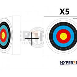 Butte haute densit&eacute; pour tir au pistolet arbal&egrave;te 30 x 30 cm avec 5 blasons
