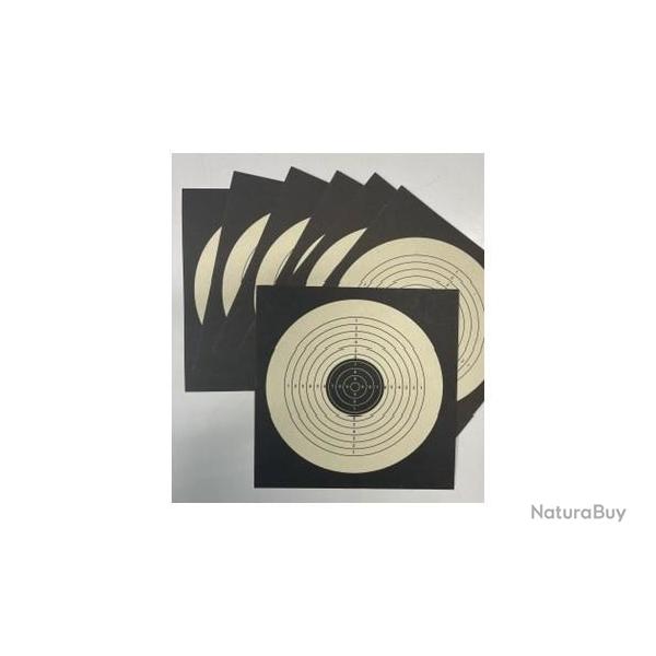 Lot 10 cibles carton 14x14 cm pour du tir au plomb
