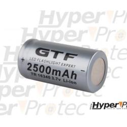 Batterie CR123A (16340) Li-ion de 2500 mAh
