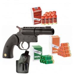 Pack GC 27 noir avec &eacute;tui ceinture et cartouches caoutchoucs, chevrotines.