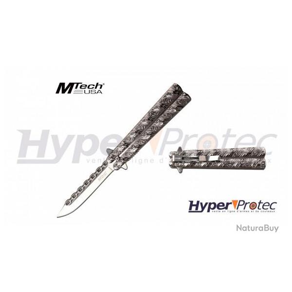 Couteau papillon Mtech USA entirement en acier inoxydable