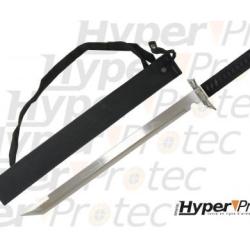 Sabre ninja 69 cm en acier inoxydable avec manche en cordelette