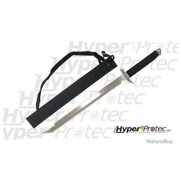 Sabre ninja 69 cm en acier inoxydable avec manche en cordelette