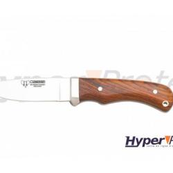 Poignard de chasse cudeman Safari avec manche cocobolo et &eacute;tui en cuir bordeau