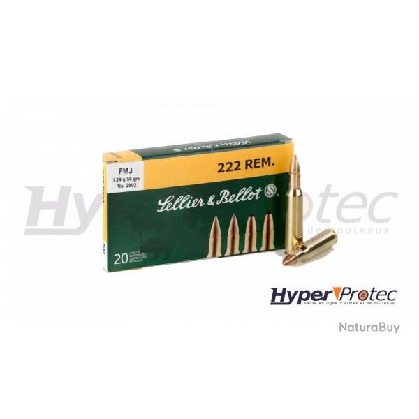 Munition 222 Sellier & Bellot FMJ - 20 Pi�ces