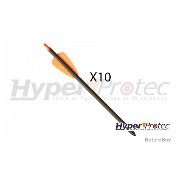 lot de 10 Carreaux Carbone 7,5" Pour Arbal�te EK Corba - Orange