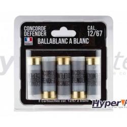 Cartouche calibre 12/67 Concorde Defender Balle &agrave; blanc