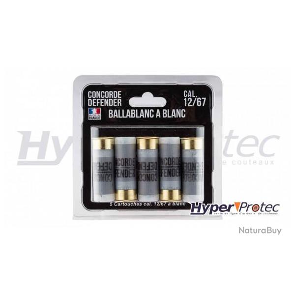 Cartouche calibre 12/67 Concorde Defender Balle � blanc