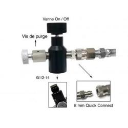 Adaptateur pour bouteille d'air portatif avec syst&egrave;me de purge