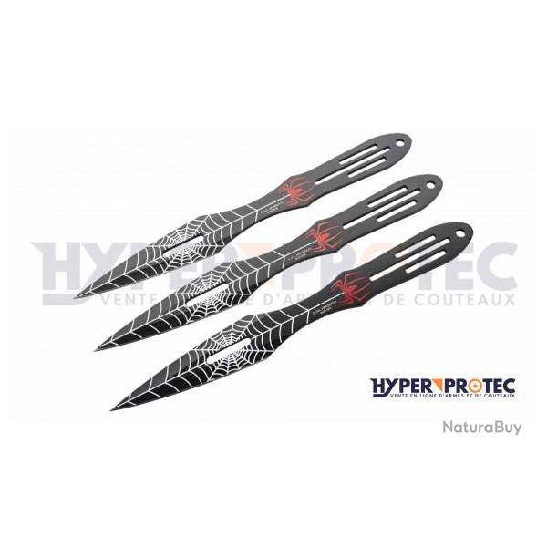 Set de 3 couteaux � lancer Spider de 23 cm - Couteau de Lancer