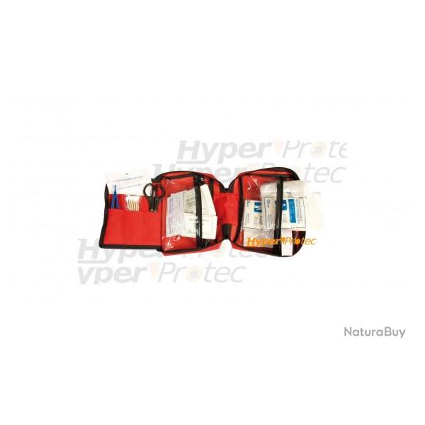 Trousse de premiers secours rouge avec zip
