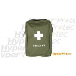 Kit de premier secours 30 pi&egrave;ces en pochette kaki